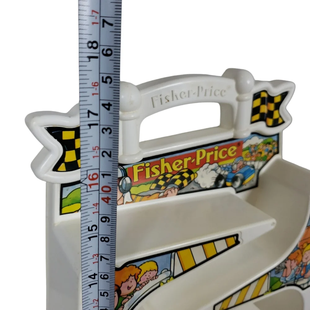 Vintage Fisher-Price Zig Zag Racetrack‎ Toy Race Car Track